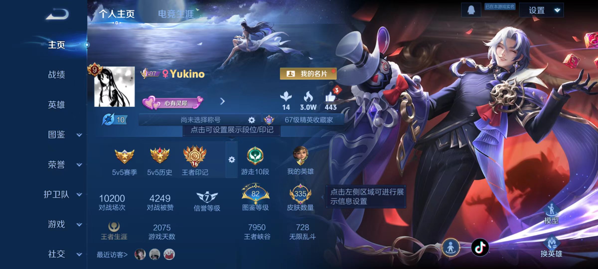 王者荣耀账号安卓QQWZ19128-335-3典藏-弑枪猎影，鸣剑·曳影，九霄神辉-1无双-天机白泽-3珍品-朽木白哉，