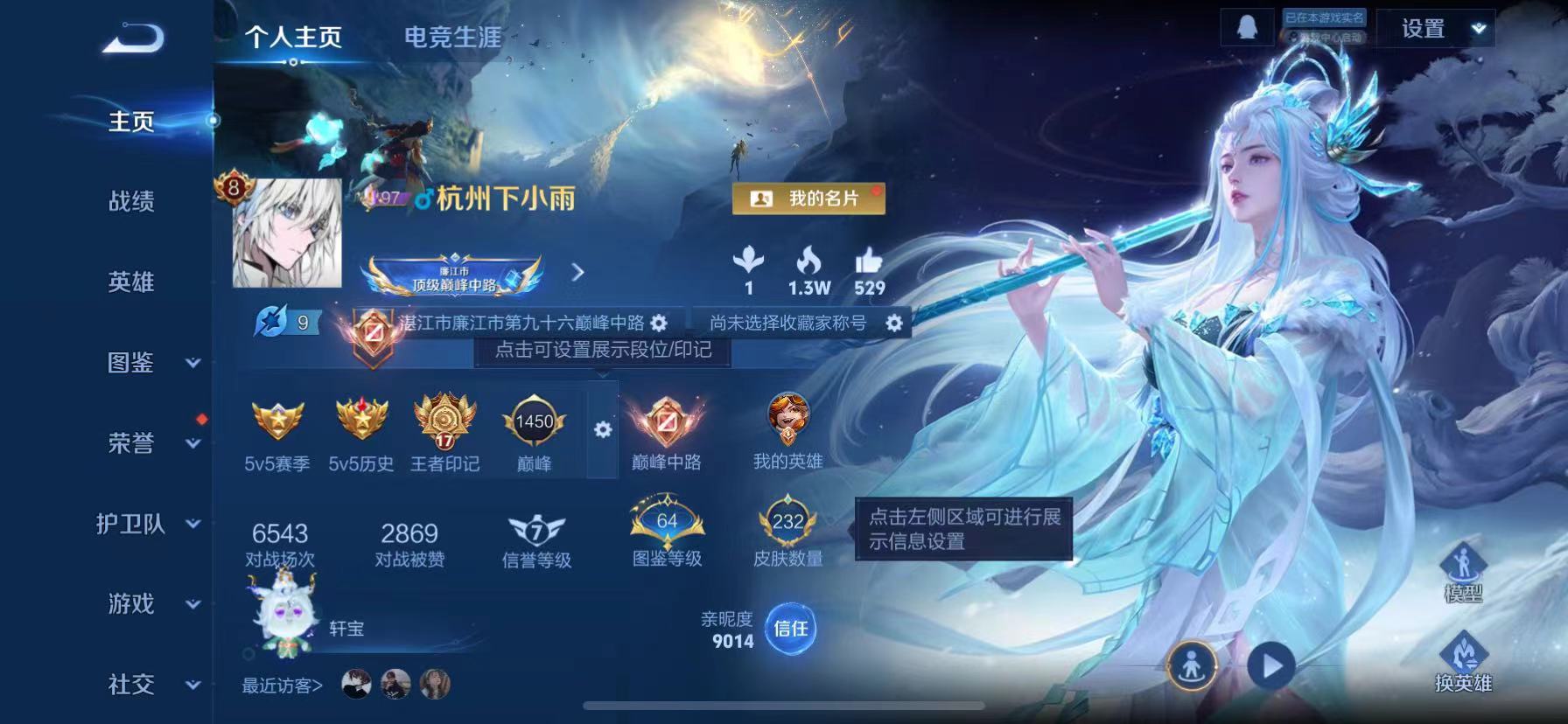 WZQM3352160王者荣耀账号详情图3 WZQM3352160王者荣耀账号详情图3