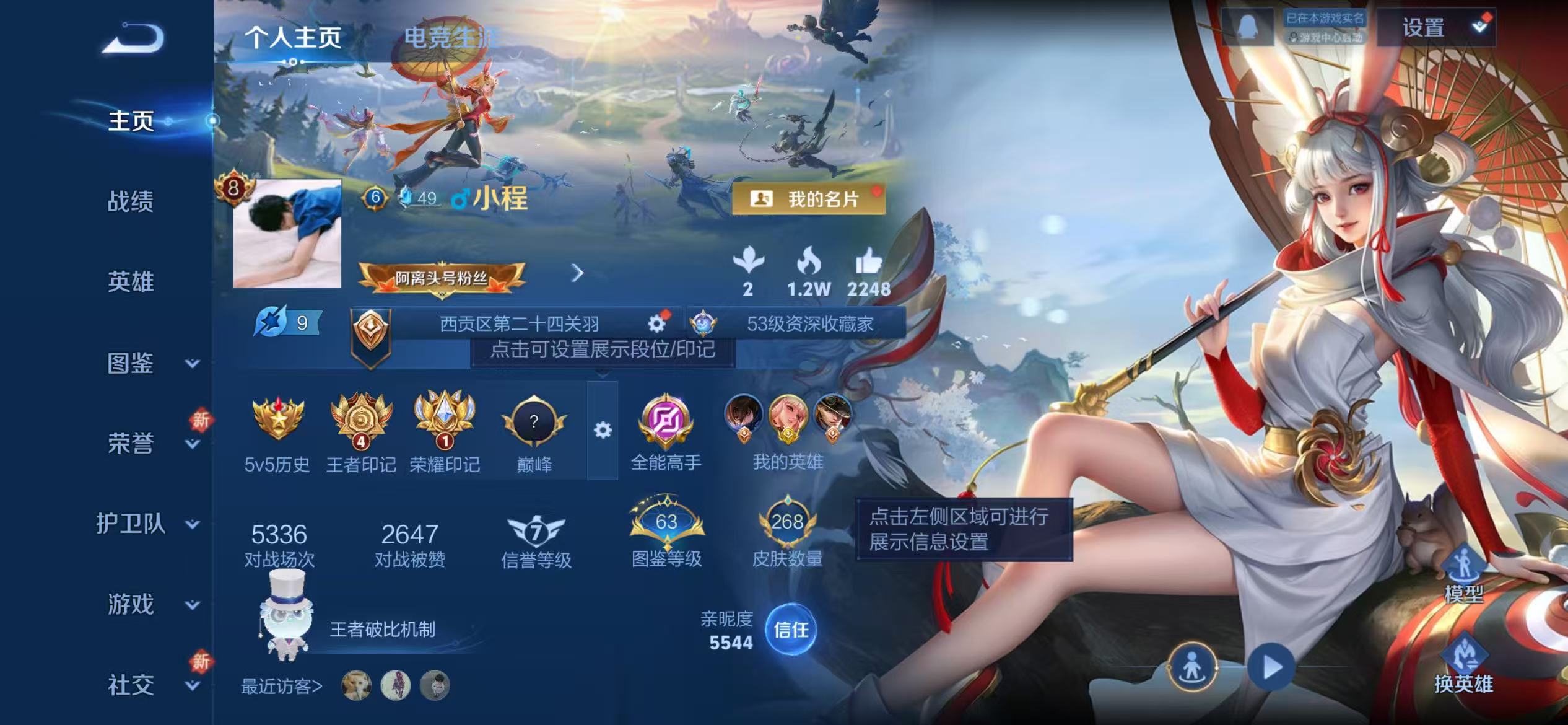 王者荣耀账号安卓QQWZ19327 金标公孙离 v8-268皮 2典藏 九霄神辉，鸣剑·曳影 2珍品 时之奇旅，怪盗基德