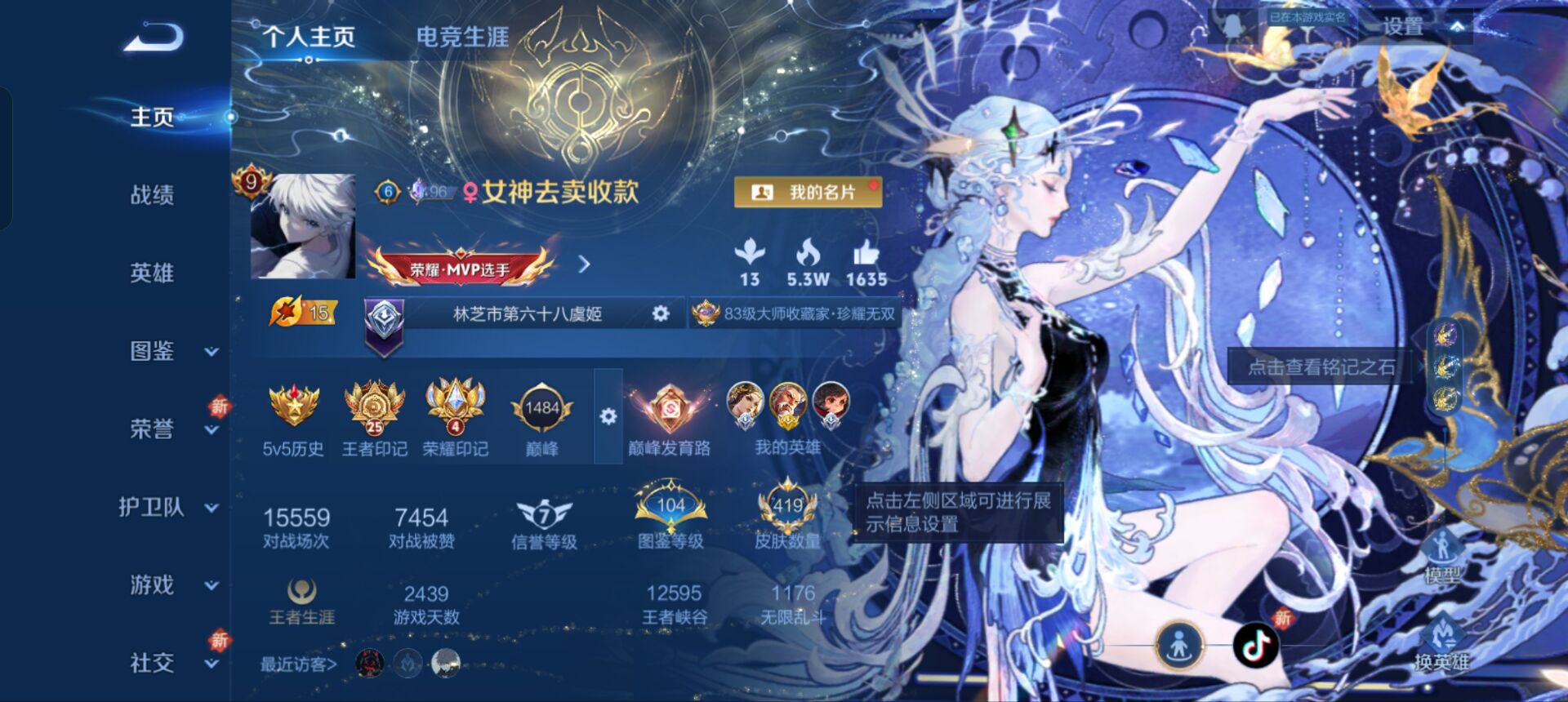 王者荣耀账号安卓QQWZ19515梅西（v9快v10）王者印记25个 419皮馥梦繁花4典藏（神鉴启示录，弑枪猎影，九霄