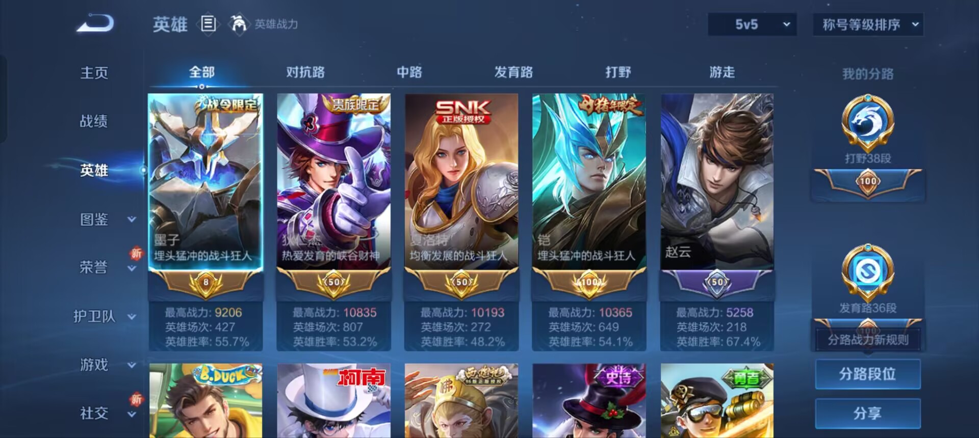 WZQM3358091王者荣耀账号详情图4